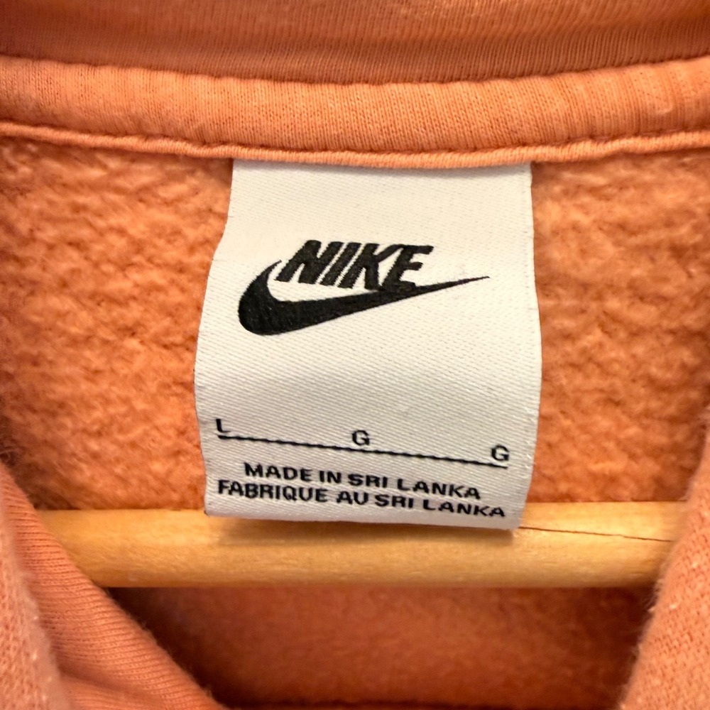 Nike Sportswear Hoodie Sweater Women Size L Pink Hooded Swoosh Logo Activewear - Picture 3 of 9